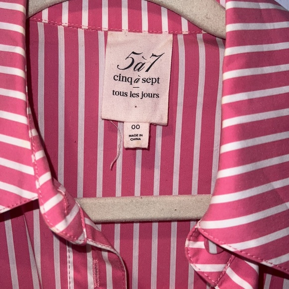 CINQ À SEPT Kelly Belted Pinstripe Dress - Picture 5 of 6